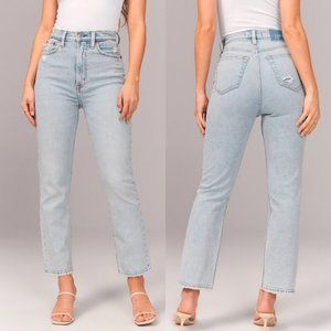 Abercrombie & Fitch Curve Love Ultra High Rise Ankle Straight Jean | Size 12 Reg